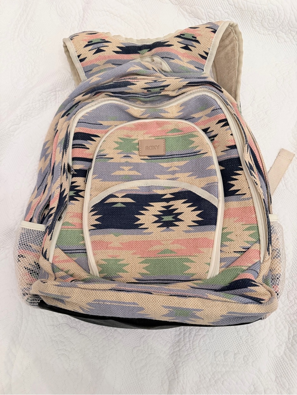 Roxy Pastel Aztec Pattern Backpack